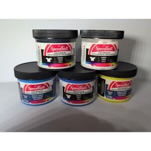 Speedball Screen Printing Ink 4 Oz Opened Set Of Five